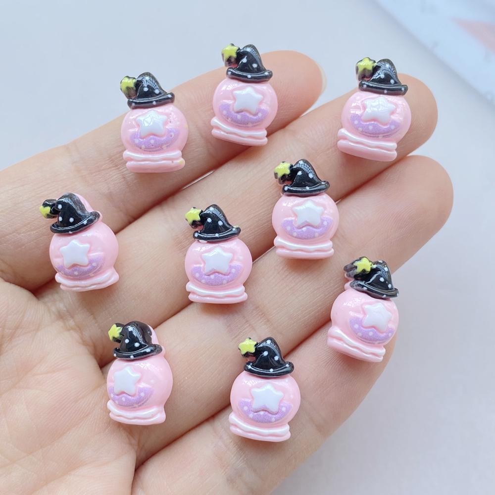 20 Pcs Cute Mini Halloween Bat Pumpkin Flat Back Resin Cabochons Scrapbooking DIY Jewelry Hairpin Craft Decoration Accessorie