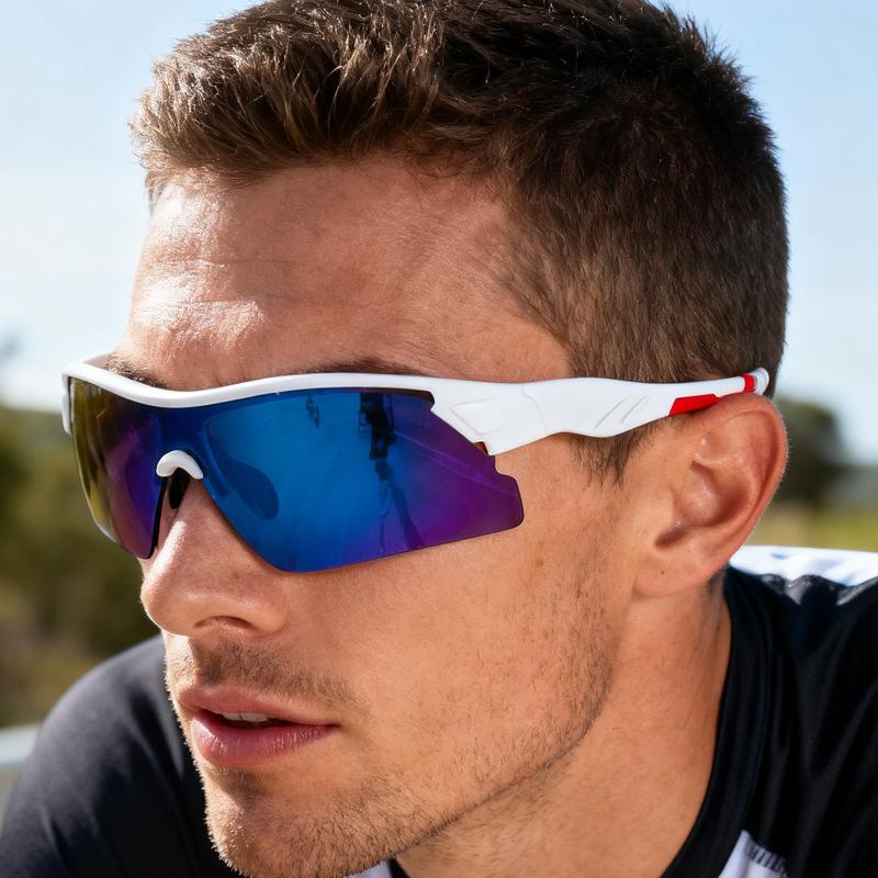 New Cycling Glasses, Men's and Women's Outdoor Road Bike Sports Sunglasses, Secondary Injection Molding Mountain Bike Off-road Sunshade