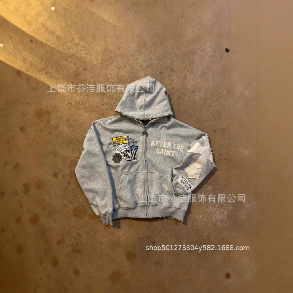 Popular American street hot-selling hoodie casual sweater letter printed jacket trend