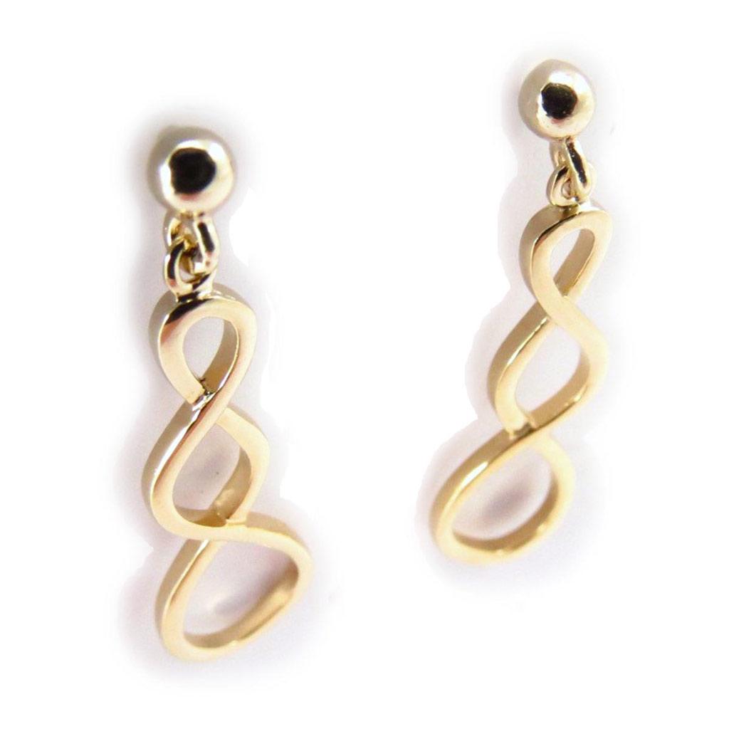 Les Trésors De Lily [G6338] - Gold Plated 'Choreography' Earrings - 33x10 Mm