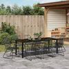 Outdoor Dining Set 9 pcs Black Powder Coated Steel