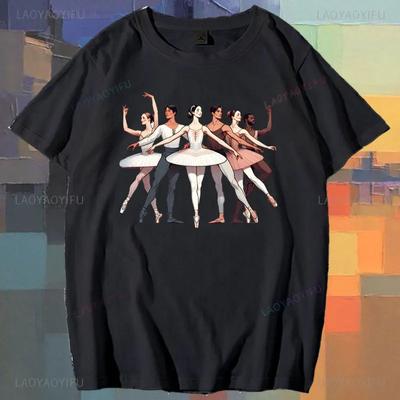 Fashion Born To Dance Letters Print Women Cotton Tshirt Casual Dancing Ballet O-Neck Summer Harajuku Shirt Camisas Vintage Tops