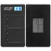 Portable Camera Battery Charger for LI‑40B USB Camera Dual Charger with LCD Display