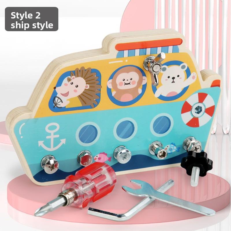 Non-Toxic Montessori Screw Driver Board Educational Sensory Toy Preschool Wooden Toy Wooden Educational Toys Fortoddler Skill Learning Toy