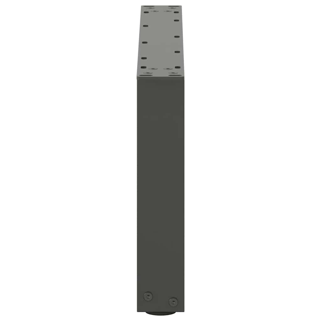 Vidaxl Coffee Table Legs, 2 Pcs, Anthracite, 60X(30-31) Cm, Steel