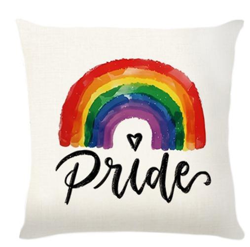 Artistic Rainbow Print Pattern Home Decor Pillowcase Bedroom Living Room Sofa Decoration Polyester Cushion Cover With Zipper