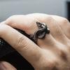 Fashion Snake Metal Ring Women Jewelry Adjustable Size Ring Alloy Texture Trendy Women Accessories for Fashion Lover