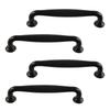 4Pcs Single Hole Cabinet Handles Aluminum Alloy Minimalist Door Pulls for Drawers Cupboards Kitchen Bathroom Furniture