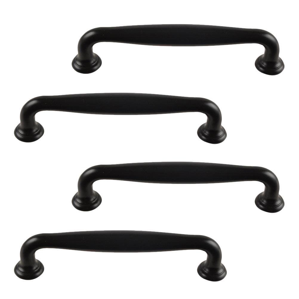 4Pcs Single Hole Cabinet Handles Aluminum Alloy Minimalist Door Pulls for Drawers Cupboards Kitchen Bathroom Furniture