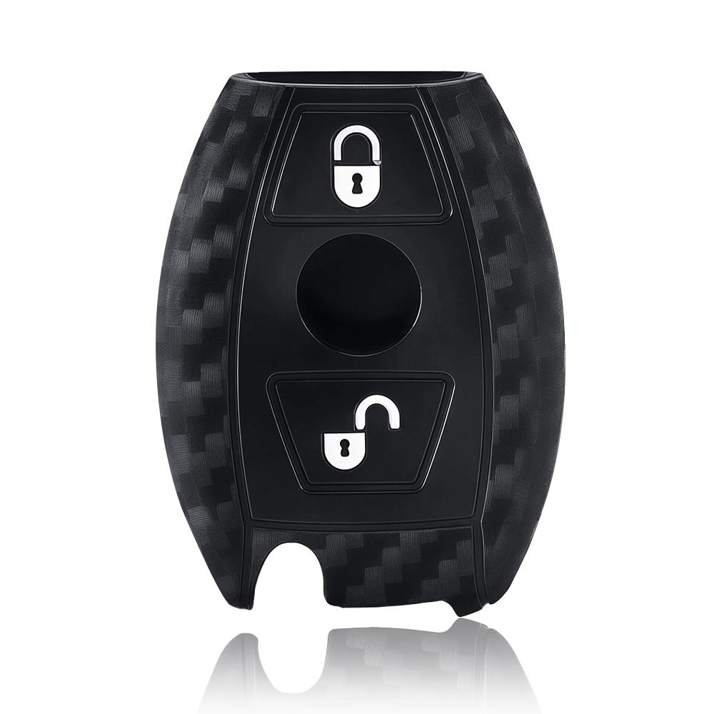 2/3 Buttons Carbon Silicone Car Key Case Auto Key Protector Cover For Mercedes Benz A180 A200 A260 w214 w211 A Classe