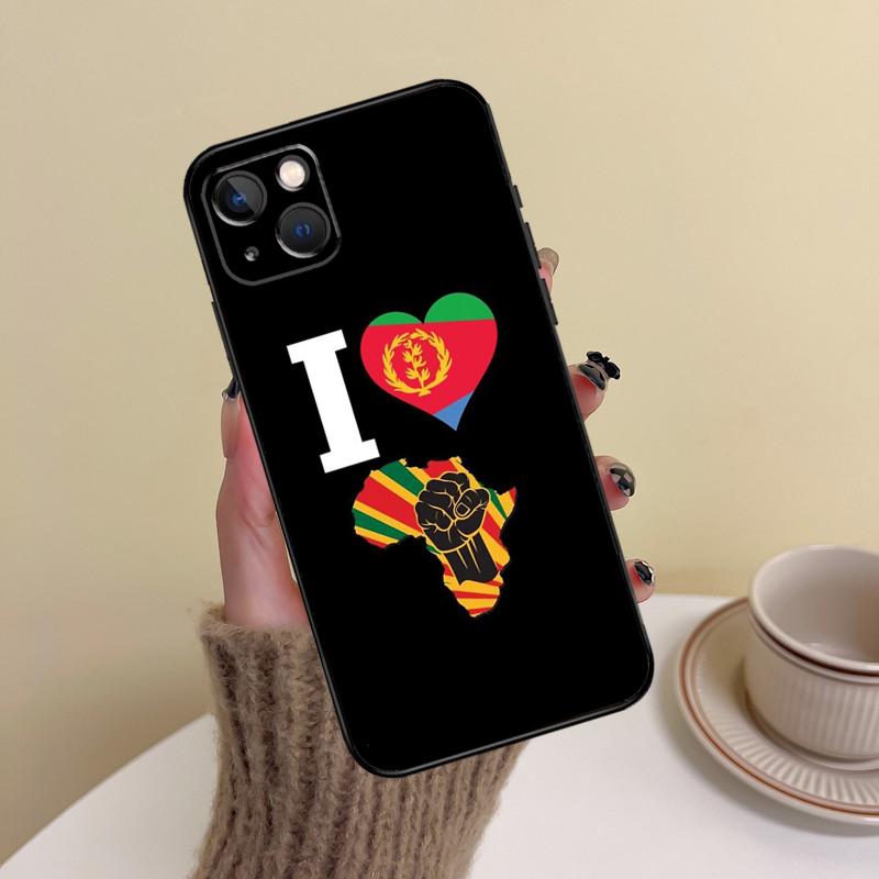Eritrea Flag Phone Case For iPhone 17 16 15 14 13 11 12 Pro Max mini 15 16 Plus 16e 17 Air Cover Funda