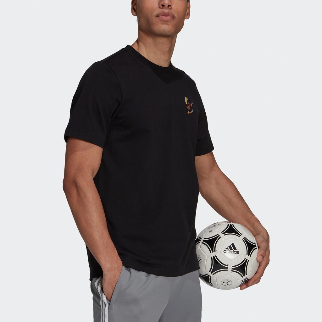 Adidas Icon Emb Football Sport Round Neck Short Sleeve T-Shirt Men Tops Black HA5462