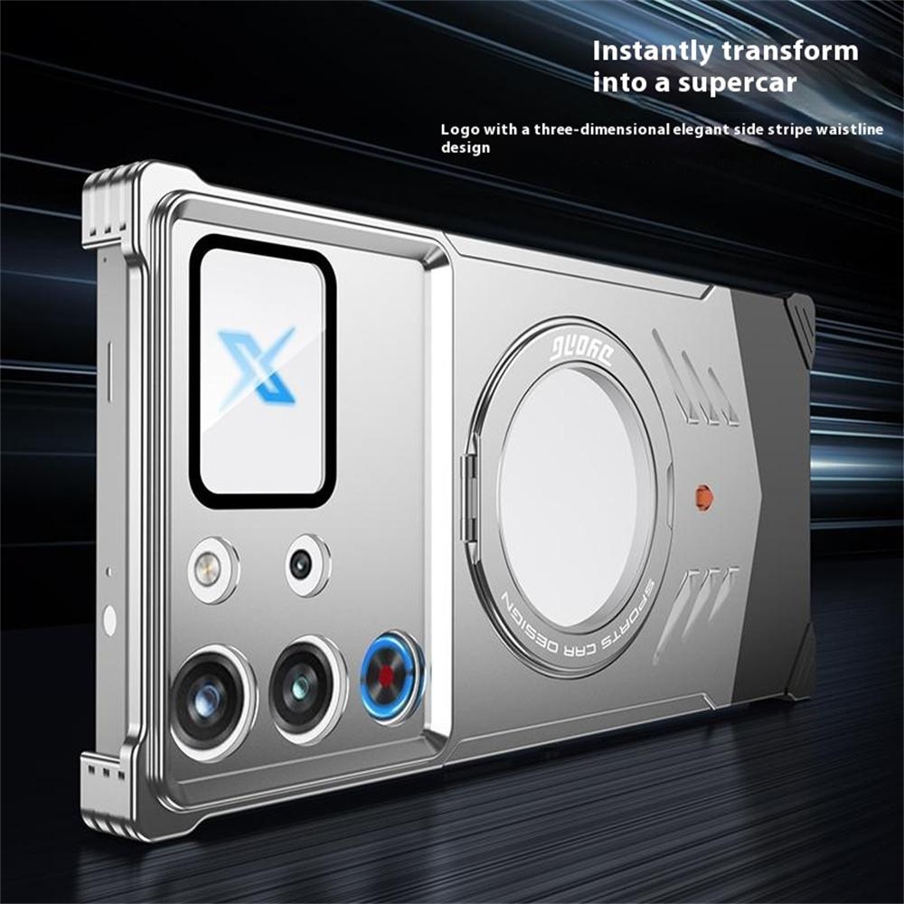 DYONG For ZTE Nubia Red Magic 10 Pro 5G/10 Pro+ 5G Metal Case Frameless Hollow Heat Dissipation Phone Cover with Kickstand