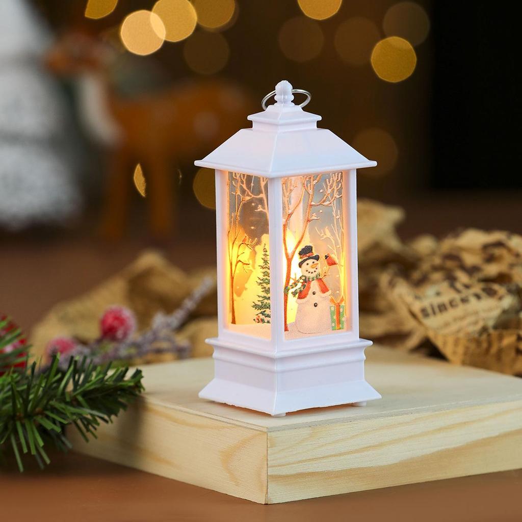 Christmas Lantern Candle Holder: Festive Night Light and Desktop Ornament