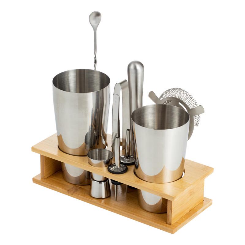 

Wooden Cocktail Shaker Bartender Set