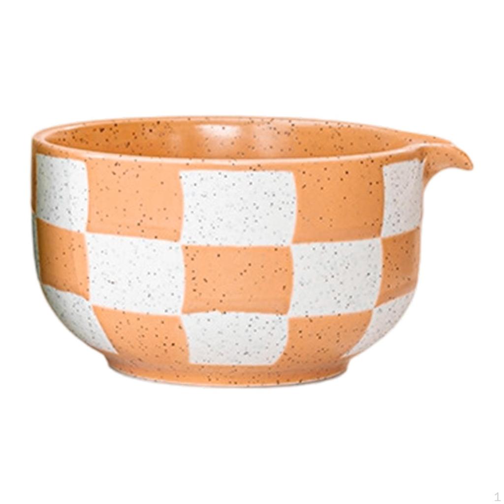 Ceramic Matcha Bowl Porcelain Tea Gift Elegant Utensil Accessories with Spout Tableware for