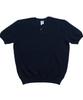 DOUBLE JD Round 1-Button Knit Short Sleeve T-Shirt