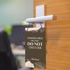 Do Not Disturb Door Hanger Sign - Brown Available Please Knock Door Signs Double Sided Reversible Hanger Plaque for Business Office Session Treatment