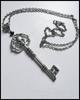 Vintage Mystery Skull Key Charm Necklace For Woman Man Hell Gate Key Fashion Gothic Jewelry Gift  Silver Color Wizard Accessory