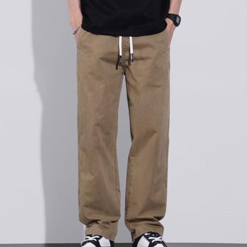 

Men s Casual Loose-Fit Straight-Leg Sweatpants with Elastic Waistband; Youth All-Season Mid-Rise Drawstring Work Pants 4XL