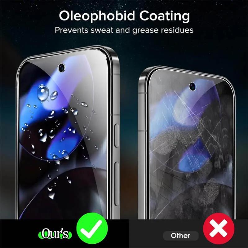 5pcs Fingerprint Unlock Premium Tempered Glass for Google Pixel 10 Pixel 10 Pro XL Pixel 9 Pro 9A Pixel 9Pro XL Screen Protector Glass Flim