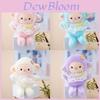 Plush Sheep Keychain With Flower Dress For Gift And Bag Decor
