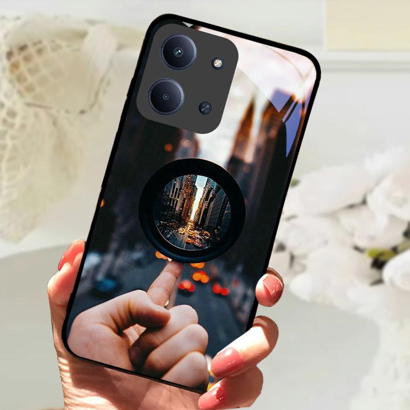 Etui Do Xiaomi Redmi 15C 4G Global Case Luksusowe Szkło Hartowane Ochrona Aparatu Tylna Pokrywa Do Redmi15C 15 C Odporne na Wstrząsy Fundas