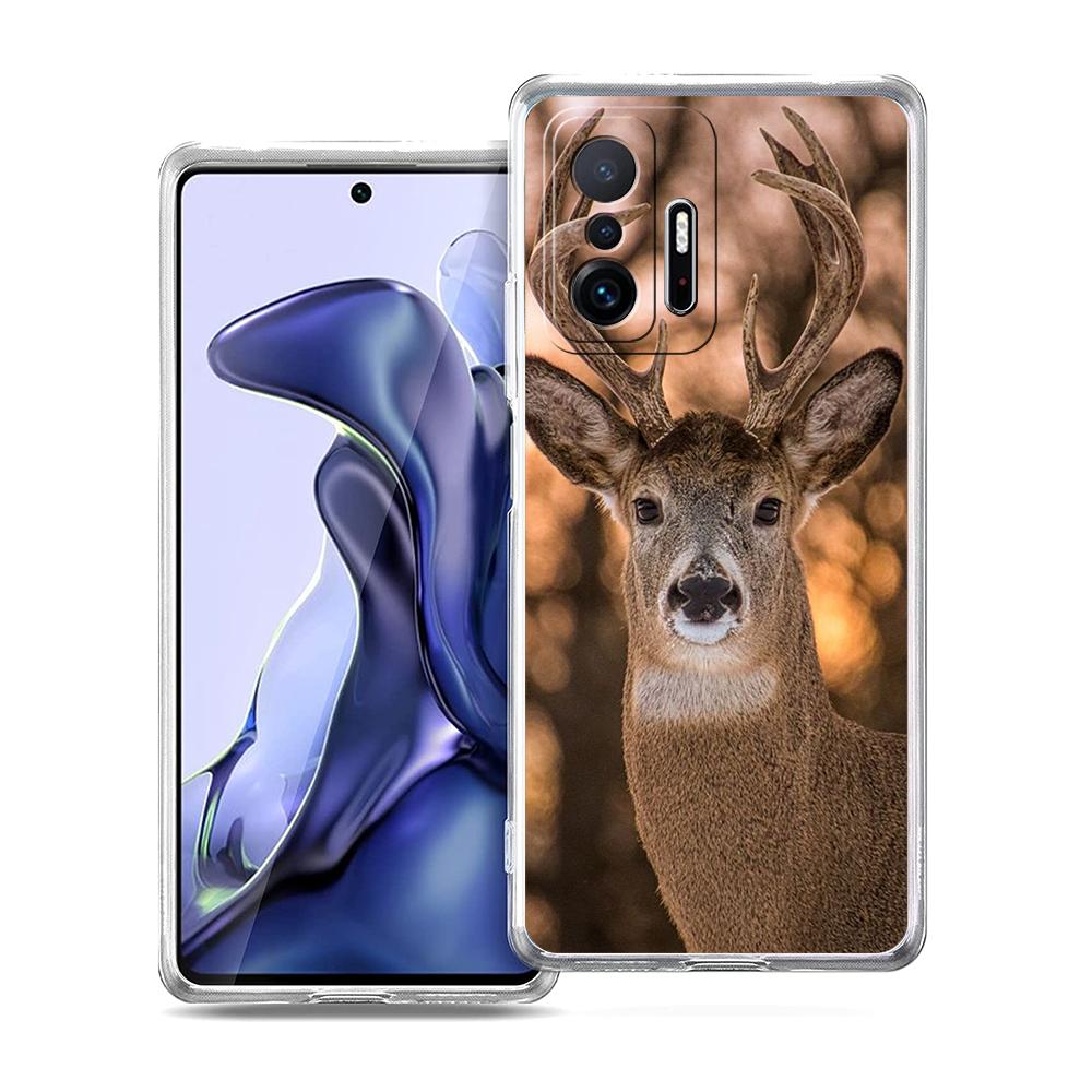 Camouflage-Handyhülle für die Hirschjagd für Xiaomi 14 13 12 Lite Mi 11 11X 13T 12T 11T Hülle für Poco X5 X4 X3 NFC F5 F4 M4 Pro 5G Schale