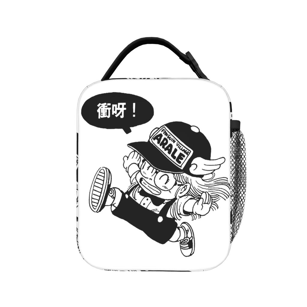 Arale Norimaki Running Lunch Bag Convenient Lunch Box Women Outdoor Picnic Graphic Cooler Bag Fashion Thermal Tote Handbags