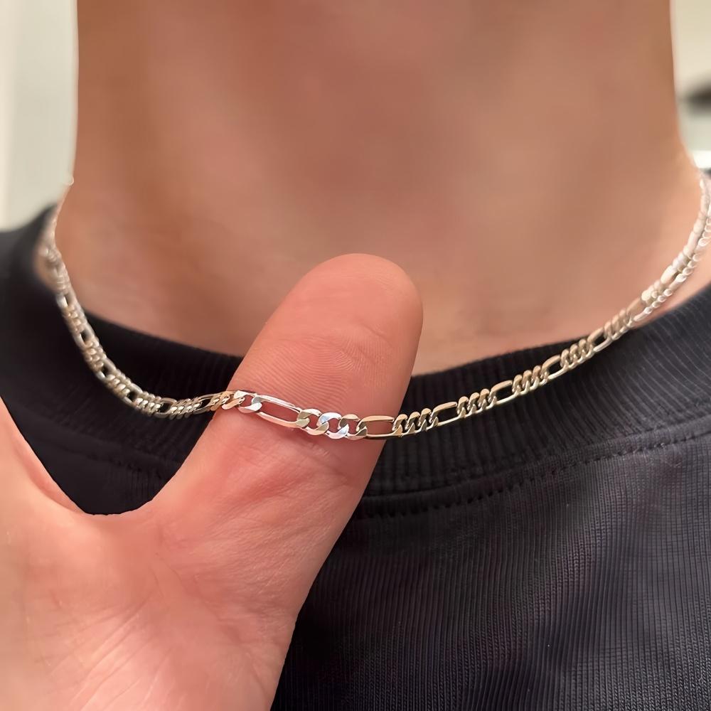 

3mm NK Stainless Steel Chain Necklace Hip Hop Figaro Men Necklace Fashion Chain Jewelry Accessories 50cm