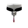 Retro Gothic Vampire Bat Black Crystal Pendant Velvet Choker Necklace for Men Women Halloween Party Cosplay Punk Jewelry Gift