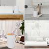 1 Set of Bathroom Accessories 4 Piece Set of Toiletries Imitation Resin Plastic Bamboo Wood Combination Bathroom Set