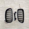 Car Double Line Front Luminous Grille Led Light Racing Grille For BMW 5 Series F10 F11 F18 2010-2017 ABS Black Body Kits Tuning