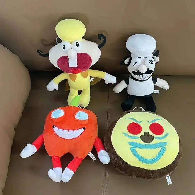 Pizza Tower Peppino Plush Toys Ms.Lemons and Mr.Tomatos Soft Stuffed Dolls Home Room Decoration Plushie Birthday Christmas Gifts