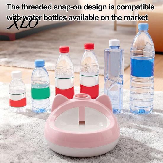 Easy To Clean Cat Water Supply Automatic Dispenser, Auto Refill Pet Feeder, Cute Hygienic Dispenser Ear Design, Bottle Adapter Threaded Bowl for Cats