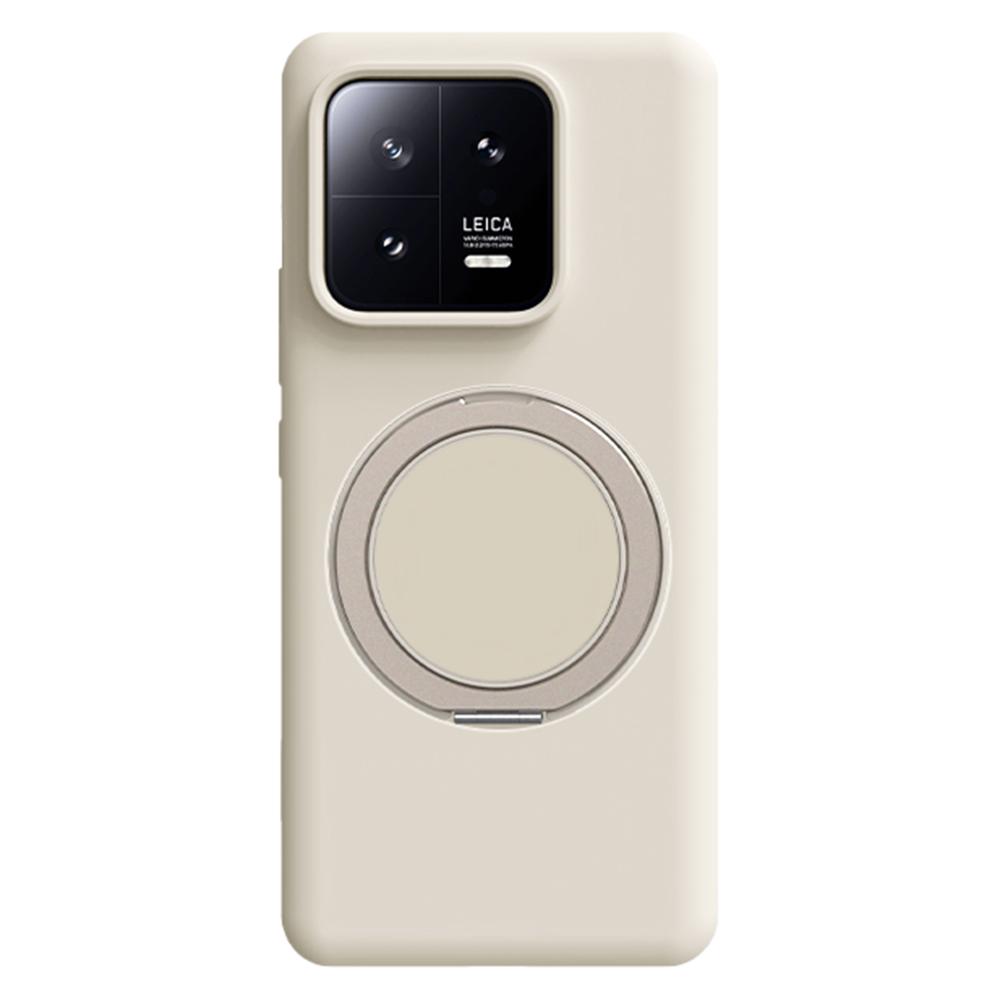 

Для Xiaomi 13 Магнитный чехол Вращающаяся подставка Жидкий силикон ПК Чехол для телефона Кожа на ощупь A