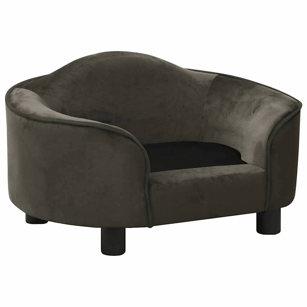 Pet Sofa Dark Grey 67 X 47 X 36 Cm Plush