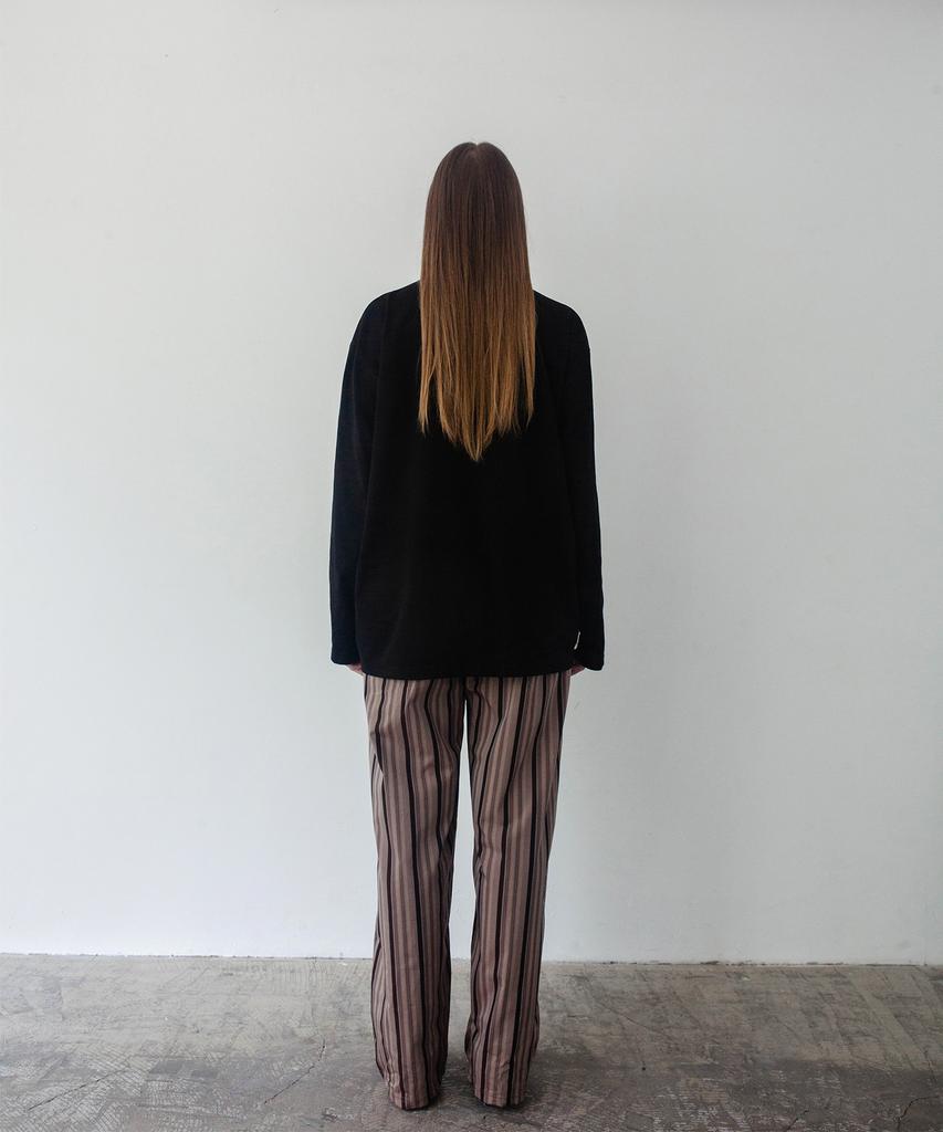 Onyueooun Brown Striped Trousers