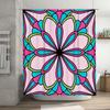 Brightly Colored Mandala Shower Curtain Pink, Blue Green Watercolor Floral Design for Bathroom Decor Large Size (72x84inches)