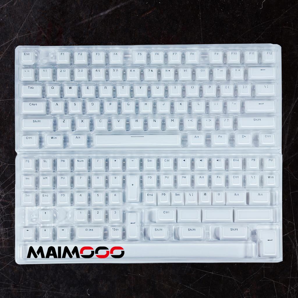 Jelly Keycap Set Translucent White Blue Pc+Abs Keycap For Mechanical Keyboard Characters Translucent Ice Cube Crystal Oem Keycap