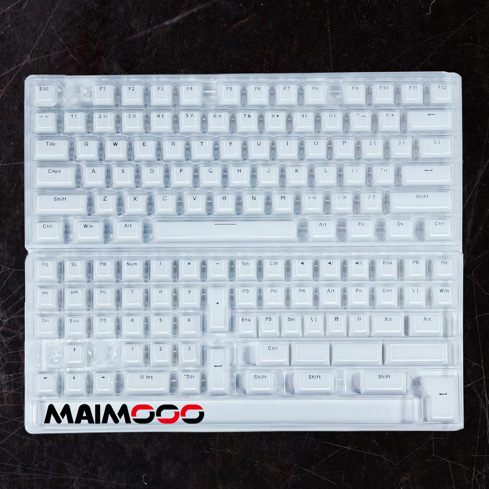 Jelly Keycap Set Translucent White Blue