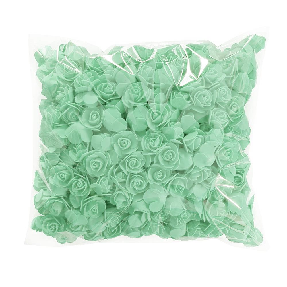50pcs/Pack 3cm Foam Rose Heads Artificial Flower Teddy Bear Rose For Wedding Birthday Party Home Decor DIY Valentines Gifts