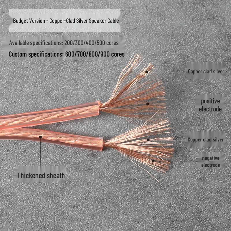 Baoxun 100m Oxygen-Free Copper Speaker Cable with OFC Satellite Optical Fiber