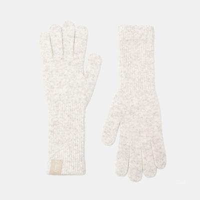 Guantes largos de lana básicos halden (G003_avena)