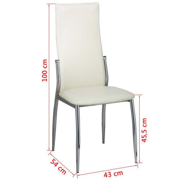 Chaise de salle à manger alu (lot de 6) 160258