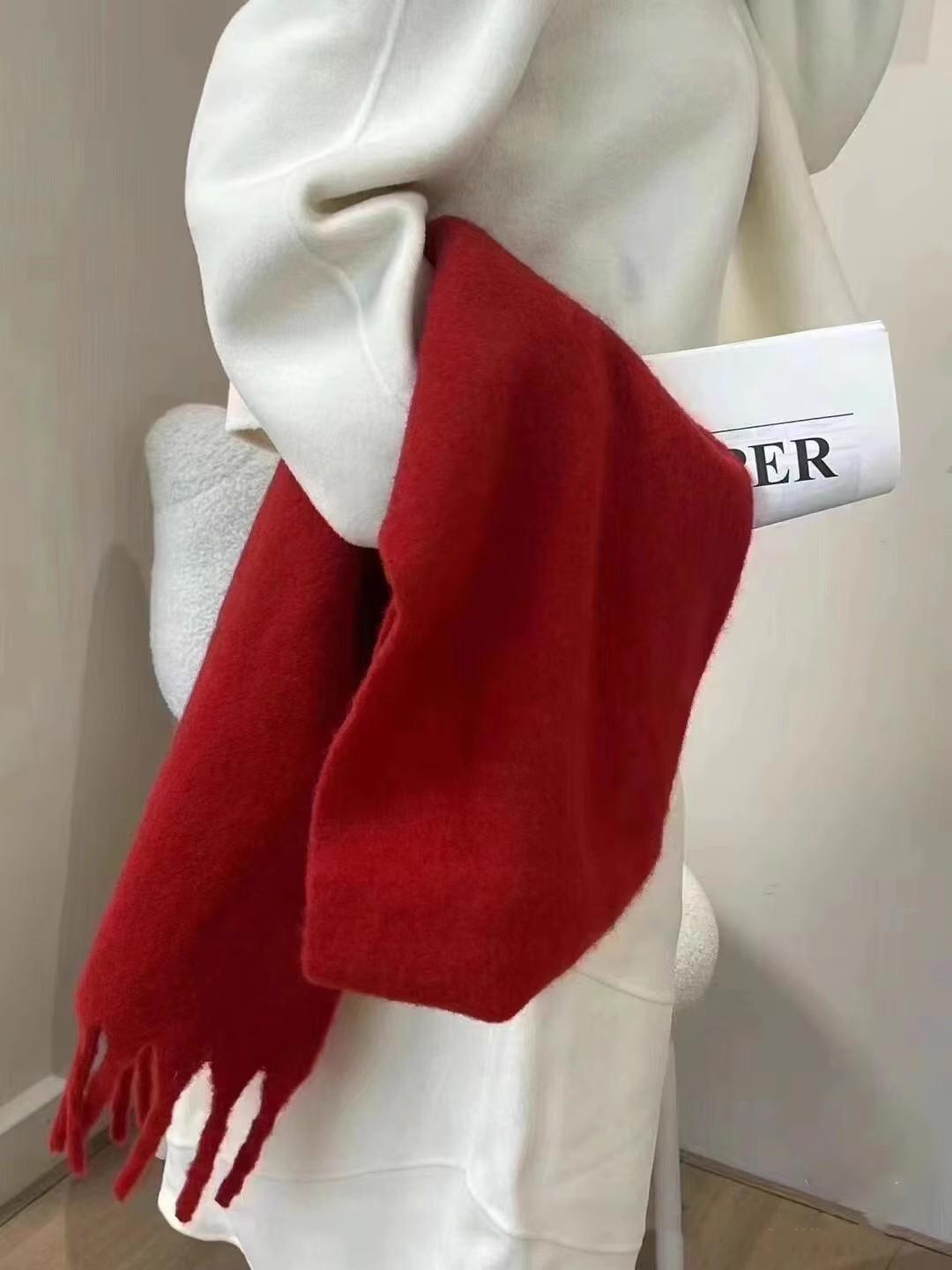 Red Color Scarf, Winter Warm Scarf One Size
