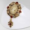 1pc Women Jewelry Long Vintage Brooch Pins Pretty Beauty Queen Cameo Brooches For Women Gift