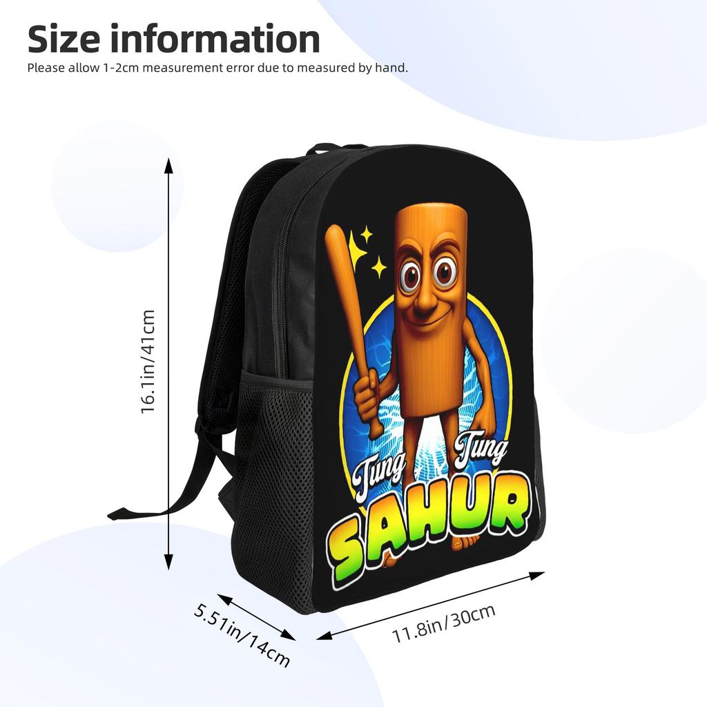 Italian Brainrot Backpack Tung Tung Sahur Workout Backpacks Teen Design Large High School Bags Stylish Rucksack