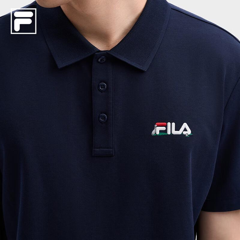 FILA Men's Knitted Short-Sleeve Polo Shirt