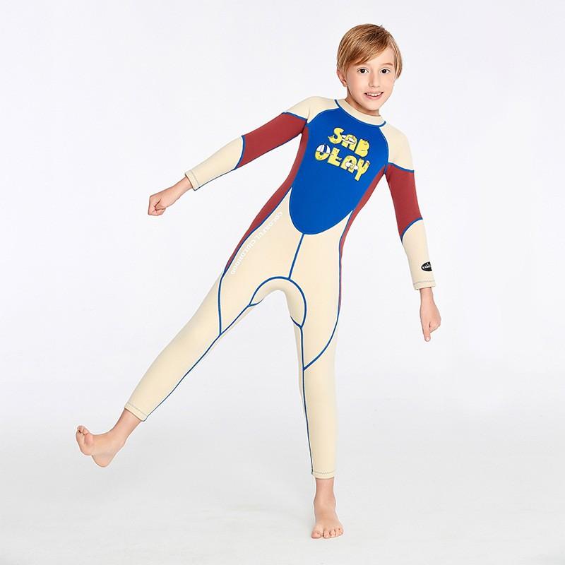 

Children s Sunscreen Swimsuit Long Thick One-piece Waterproof Female Ultraviolet Protection Long-sleeved Trousers Surfing Snorkeling Diving Suit L